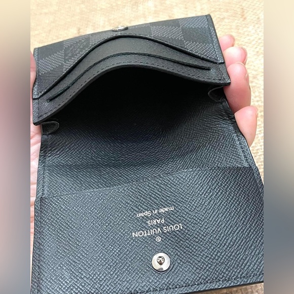 Credit card or Business card holder in Louis Vuitton graphite - Picture 4 of 10